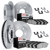 6314-54035 Brake Rotors with 3000-Series Ceramic Brake Pads Kit with Hardware, 1997-2002 Ford/Lincoln/Mercury/Mazda, Position: F - image 1