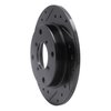 633-01001L Drilled/Slotted Brake Rotor [Black], 1989-1994 Suzuki, Position: Rear Left - image 2