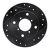 633-01001R Drilled/Slotted Brake Rotor [Black], 1989-1994 Suzuki, Position: Rear Right - image 1