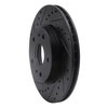 633-01004L Drilled/Slotted Brake Rotor [Black], 2007-2019 Suzuki, Position: Front Left - image 2