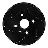 633-01008L Drilled/Slotted Brake Rotor [Black], 2004-2010 Multiple Makes/Models, Position: Front Left - image 1