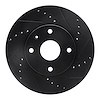 633-01008R Drilled/Slotted Brake Rotor [Black], 2004-2010 Multiple Makes/Models, Position: Front Right - image 1