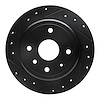 633-01009L Drilled/Slotted Brake Rotor [Black], 2004-2010 Multiple Makes/Models, Position: Rear Left - image 1