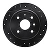 633-01009R Drilled/Slotted Brake Rotor [Black], 2004-2010 Multiple Makes/Models, Position: Rear Right - image 1