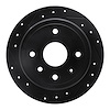 633-01011L Drilled/Slotted Brake Rotor [Black], 2004-2010 Multiple Makes/Models, Position: Rear Left - image 1
