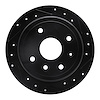 633-01011R Drilled/Slotted Brake Rotor [Black], 2004-2010 Multiple Makes/Models, Position: Rear Right