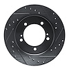 633-01013R Drilled/Slotted Brake Rotor [Black], 1999-2008 Multiple Makes/Models, Position: Front Right - image 1