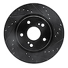 633-01014R Drilled/Slotted Brake Rotor [Black], 2006-2017 Suzuki, Position: Front Right