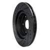 633-01014R Drilled/Slotted Brake Rotor [Black], 2006-2017 Suzuki, Position: Front Right - image 4