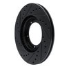 633-02001R Drilled/Slotted Brake Rotor [Black], 1967-1988 Porsche, Position: Front Right - image 4