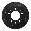 633-02002L Drilled/Slotted Brake Rotor [Black], 1969-1983 Porsche, Position: Rear Left - image 1