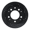 633-02002R Drilled/Slotted Brake Rotor [Black], 1969-1983 Porsche, Position: Rear Right - image 1