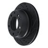 633-02002R Drilled/Slotted Brake Rotor [Black], 1969-1983 Porsche, Position: Rear Right - image 2