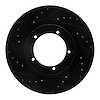 633-02018L Drilled/Slotted Brake Rotor [Black], 1986-1986 Porsche, Position: Front Left - image 1