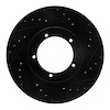 633-02018R Drilled/Slotted Brake Rotor [Black], 1986-1986 Porsche, Position: Front Right - image 1