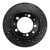 633-02020R Drilled/Slotted Brake Rotor [Black], 1986-1995 Porsche, Position: Rear Right - image 1