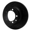 633-02021L Drilled/Slotted Brake Rotor [Black], 1987-1997 Porsche, Position: Rear Left - image 2