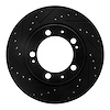 633-02023L Drilled/Slotted Brake Rotor [Black], 1989-1997 Porsche, Position: Front Left - image 1