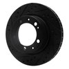 633-02023L Drilled/Slotted Brake Rotor [Black], 1989-1997 Porsche, Position: Front Left - image 2