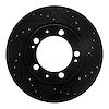 633-02023R Drilled/Slotted Brake Rotor [Black], 1989-1997 Porsche, Position: Front Right - image 1