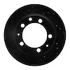 633-02024L Drilled/Slotted Brake Rotor [Black], 1987-1989 Porsche, Position: Rear Left - image 1