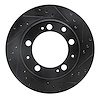 633-02024R Drilled/Slotted Brake Rotor [Black], 1987-1989 Porsche, Position: Rear Right - image 1