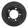 633-02029L Drilled/Slotted Brake Rotor [Black], 1997-2004 Porsche, Position: Rear Left - image 1