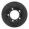 633-02029R Drilled/Slotted Brake Rotor [Black], 1997-2004 Porsche, Position: Rear Right - image 1
