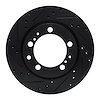 633-02031D Drilled/Slotted Brake Rotor [Black], 1991-1997 Porsche, Position: Rear Right - image 1