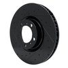 633-02084D Drilled/Slotted Brake Rotor [Black], Fits Select Multiple Makes/Models, Position: Left Front - image 2