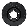 633-02085D Drilled/Slotted Brake Rotor [Black], Fits Select Multiple Makes/Models, Position: Right Front - image 1