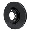633-02085D Drilled/Slotted Brake Rotor [Black], Fits Select Multiple Makes/Models, Position: Right Front - image 2