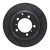 633-02130R Drilled/Slotted Brake Rotor [Black], 2019-2021 Porsche, Position: Rear Right - image 1