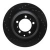 633-02140L Drilled/Slotted Brake Rotor [Black], Fits Select Multiple Makes/Models, Position: Rear Left - image 2