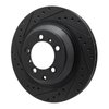 633-02140L Drilled/Slotted Brake Rotor [Black], Fits Select Multiple Makes/Models, Position: Rear Left - image 3