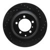 633-02140R Drilled/Slotted Brake Rotor [Black], Fits Select Multiple Makes/Models, Position: Rear Right - image 2