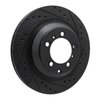 633-02140R Drilled/Slotted Brake Rotor [Black], Fits Select Multiple Makes/Models, Position: Rear Right - image 3