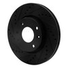 633-03000L Drilled/Slotted Brake Rotor [Black], 2002-2006 Kia/Hyundai/Genesis, Position: Front Left - image 2