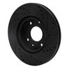 633-03000L Drilled/Slotted Brake Rotor [Black], 2002-2006 Kia/Hyundai/Genesis, Position: Front Left - image 4