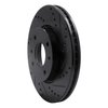 633-03000R Drilled/Slotted Brake Rotor [Black], 2002-2006 Kia/Hyundai/Genesis, Position: Front Right - image 2