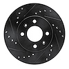 633-03001L Drilled/Slotted Brake Rotor [Black], 2006-2012 Multiple Makes/Models, Position: Front Left - image 1