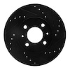 633-03001R Drilled/Slotted Brake Rotor [Black], 2006-2012 Multiple Makes/Models, Position: Front Right - image 1