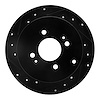 633-03002L Drilled/Slotted Brake Rotor [Black], 2006-2012 Multiple Makes/Models, Position: Rear Left - image 1