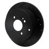 633-03002L Drilled/Slotted Brake Rotor [Black], 2006-2012 Multiple Makes/Models, Position: Rear Left - image 2