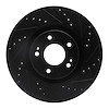 633-03003R Drilled/Slotted Brake Rotor [Black], Fits Select Kia/Hyundai/Genesis, Position: Front Right - image 1