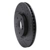 633-03003R Drilled/Slotted Brake Rotor [Black], Fits Select Kia/Hyundai/Genesis, Position: Front Right - image 2