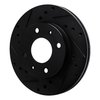 633-03004L Drilled/Slotted Brake Rotor [Black], 1989-1998 Kia/Hyundai/Genesis, Position: Front Left - image 2