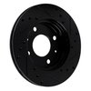 633-03004R Drilled/Slotted Brake Rotor [Black], 1989-1998 Kia/Hyundai/Genesis, Position: Front Right - image 4