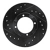 633-03005L Drilled/Slotted Brake Rotor [Black], 1987-1999 Multiple Makes/Models, Position: Front Left