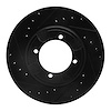 633-03007L Drilled/Slotted Brake Rotor [Black], 1992-1998 Kia/Hyundai/Genesis, Position: Front Left - image 1